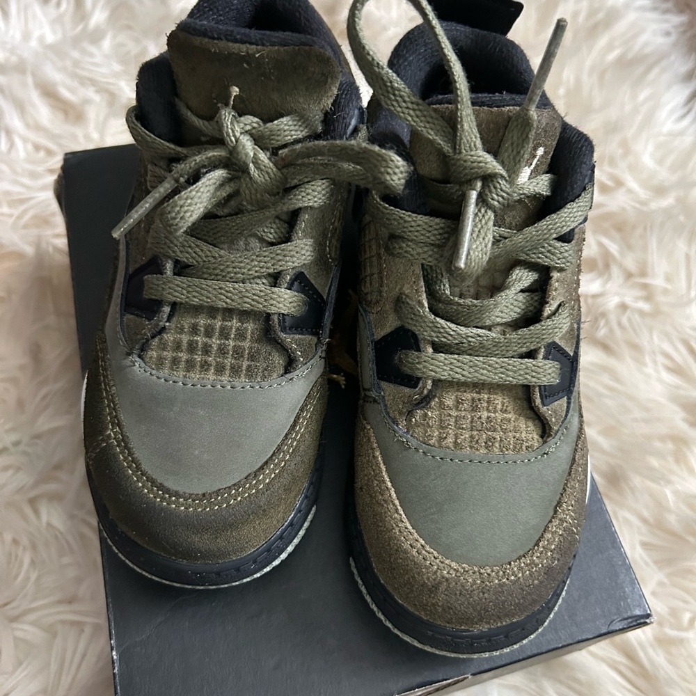 Jordan 4s Craft Medium Olive Sneakers